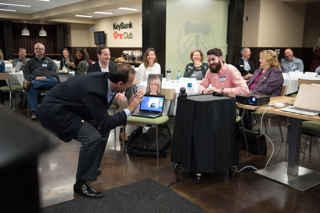 A photo from the annual sales summit.