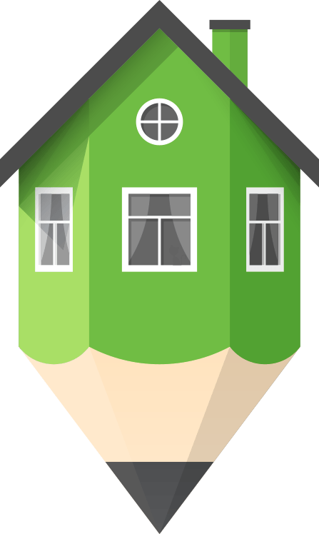 A house in the shape of a pencil
