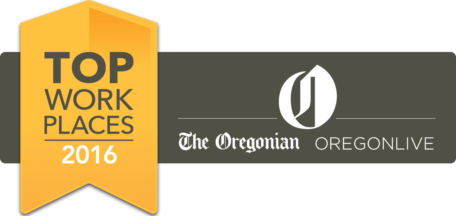 Top Workplace Award for 2016 by the Oregonian/OregonLive