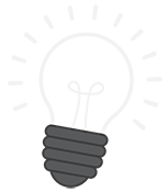 An illustration of a lightbulb radiating light