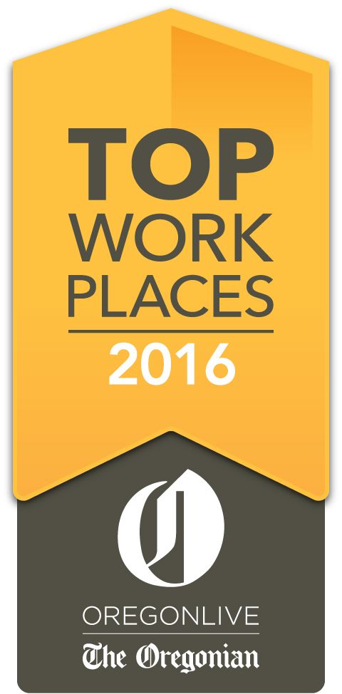 Award for Top Workplaces in 2016 by The Oregonian/OregonLive
