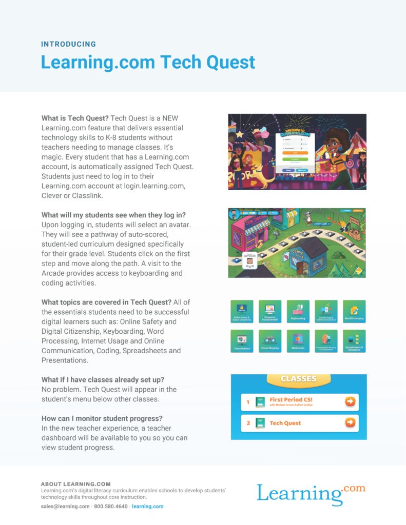 Tech Quest One Pager Preview