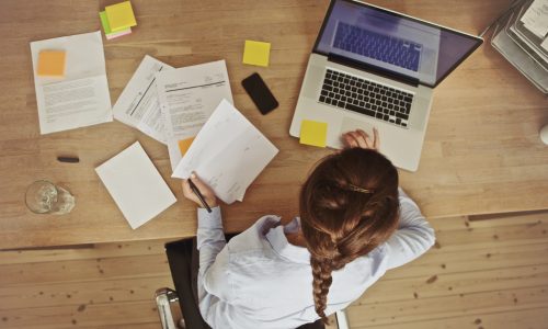 Photo of woman with laptop