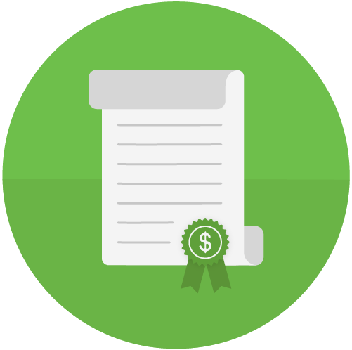 An important document with a seal of approval, over a green background