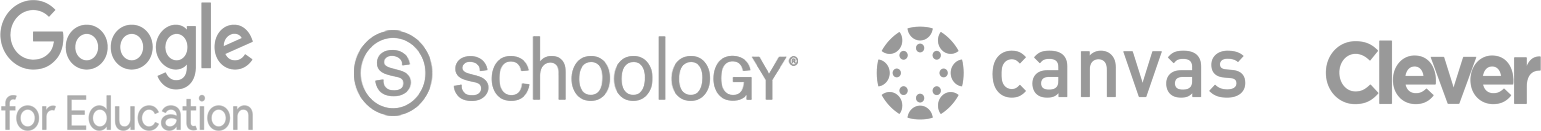 Google, Schoology, Canvas and Clever Logos