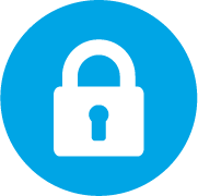 Illustration of a wireframe globe with a padlock in the center
