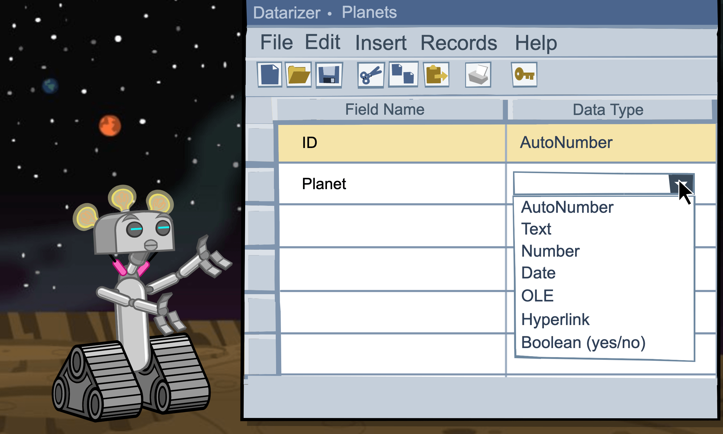 Screenshot of the Learning.com word processing instructional solution.