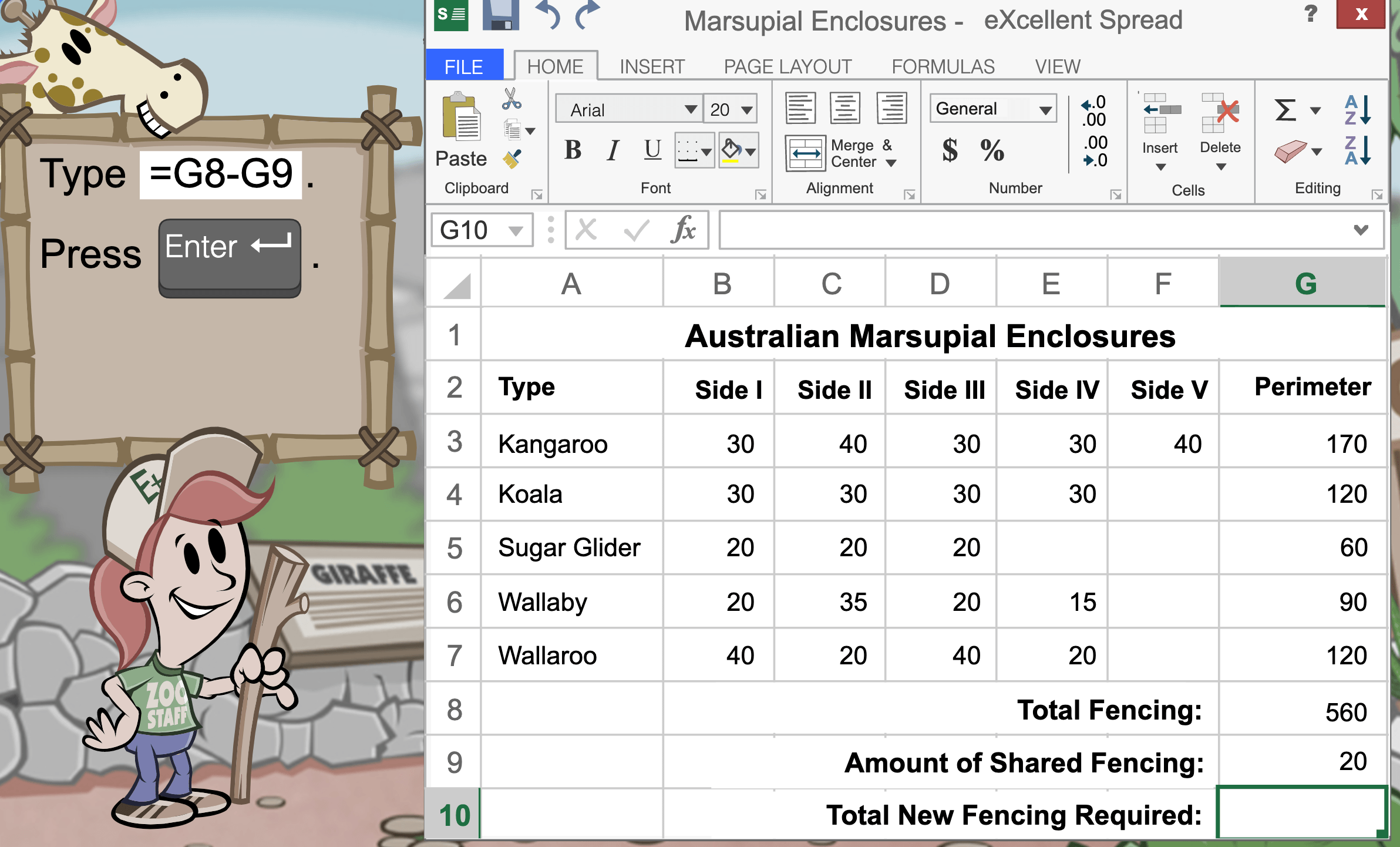 Screenshot of the Learning.com word processing instructional solution.